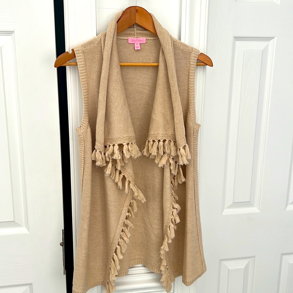 Lilly Pulitzer draped sweater cardigan/vest. Size XS